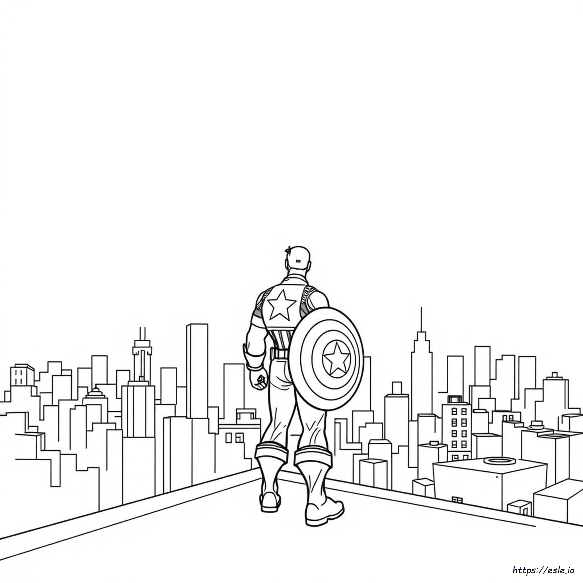 Captain America Gambar Mewarnai