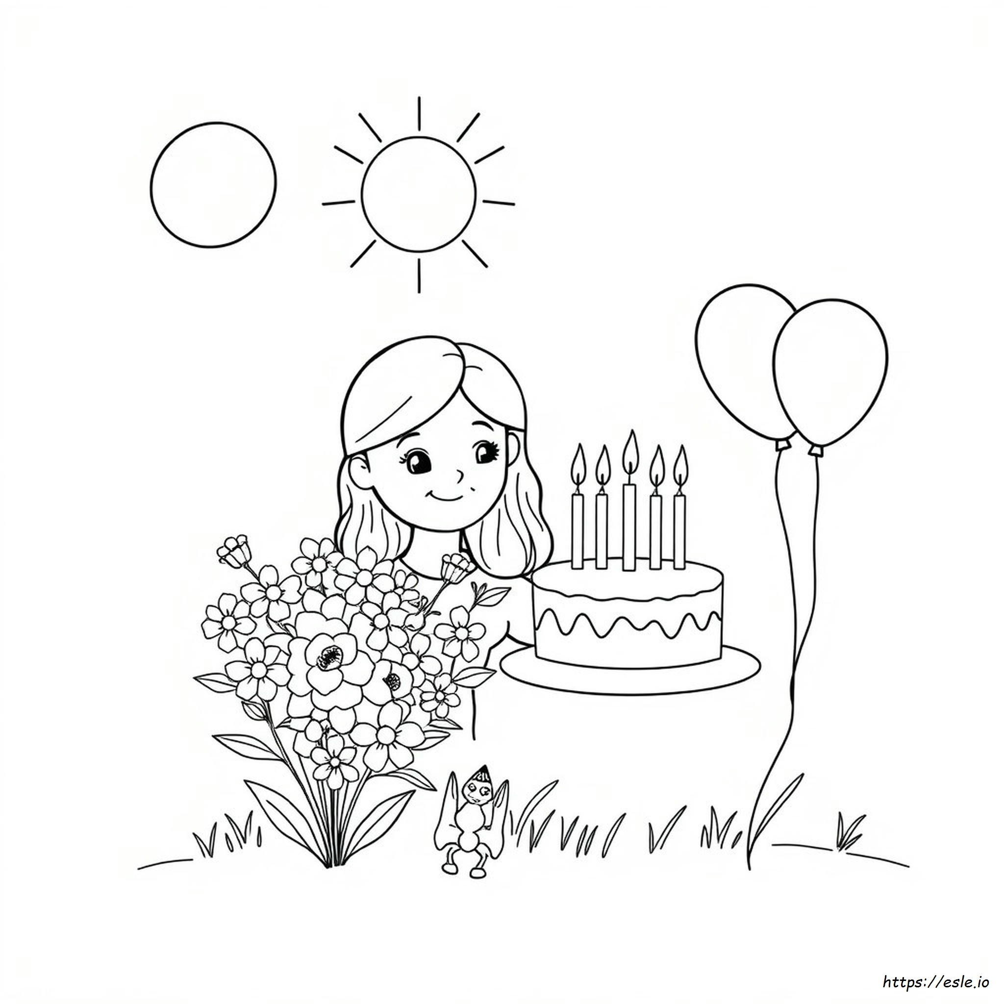 Happy Birthday Sister Coloring Pages