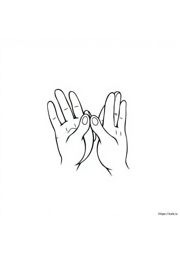 Clapping Hands Coloring Page