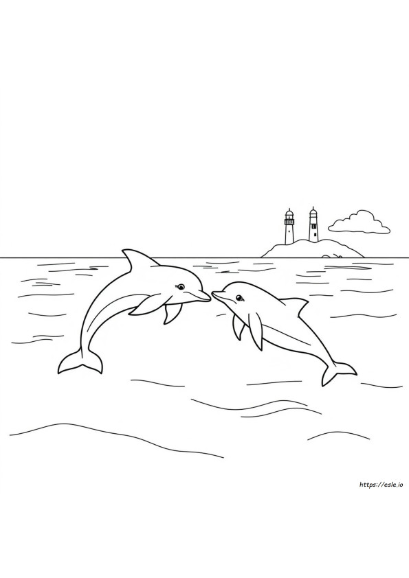 Desenhos De Golfinhos Para Colorir