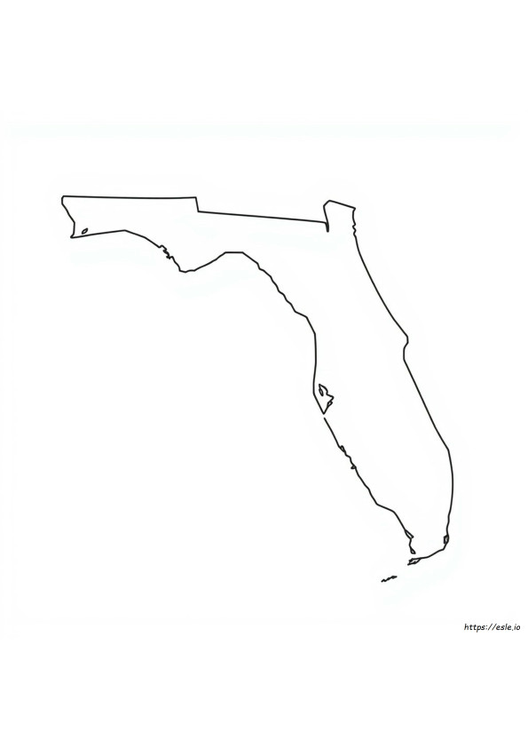 Florida Haritası Boyama Sayfası