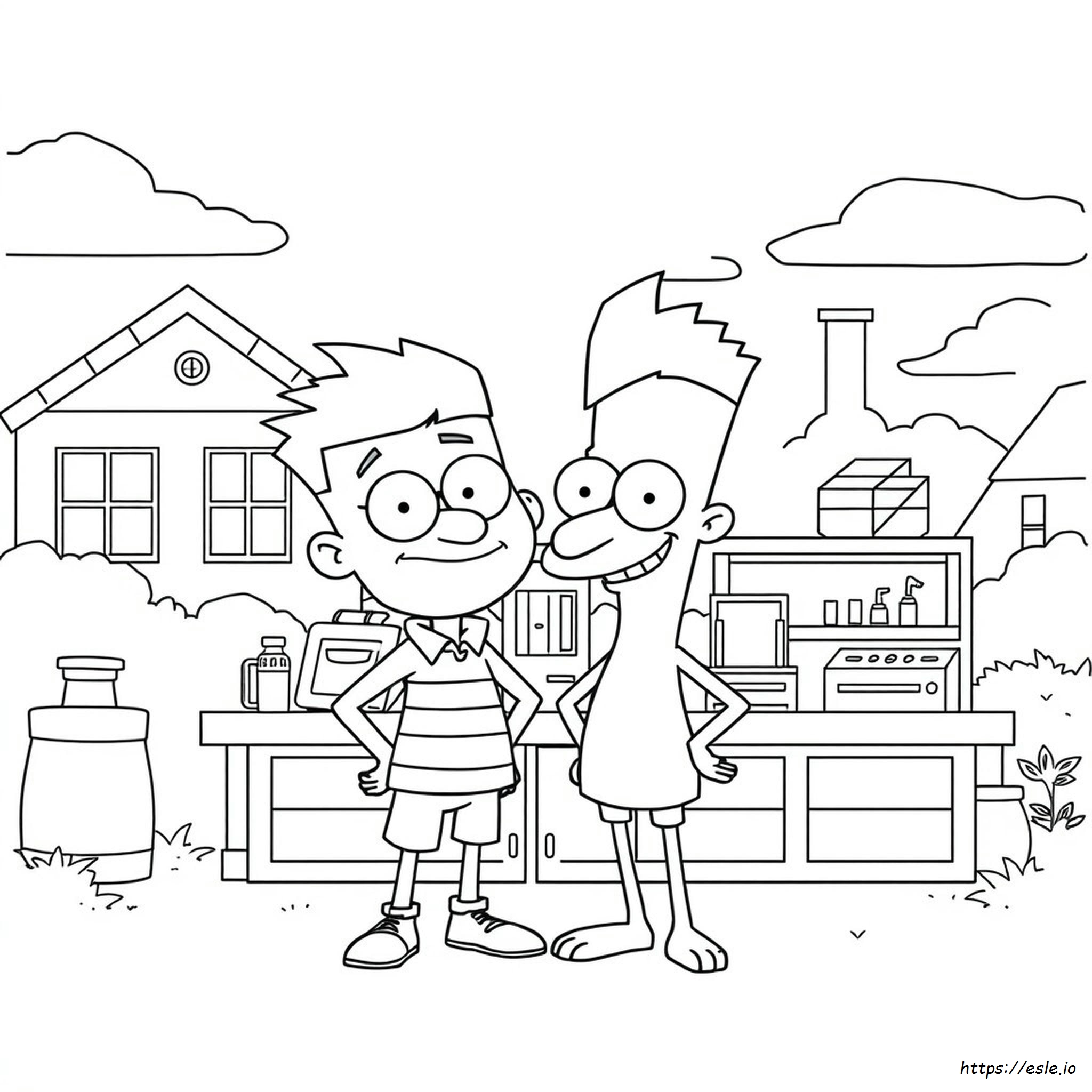 Phineas En Ferb Kleurplaat kleurplaat