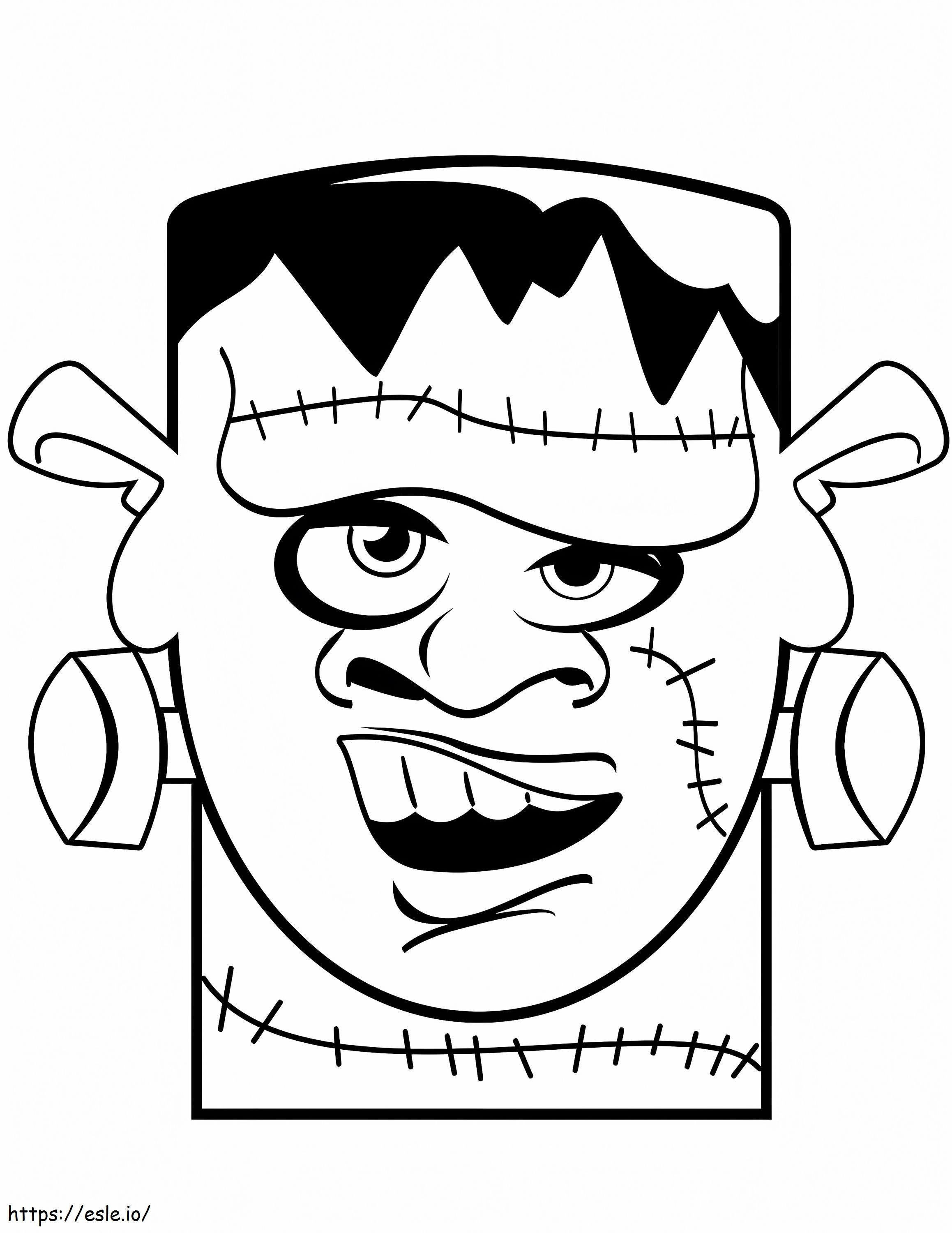 Frankenstein-Kopf ausmalbilder