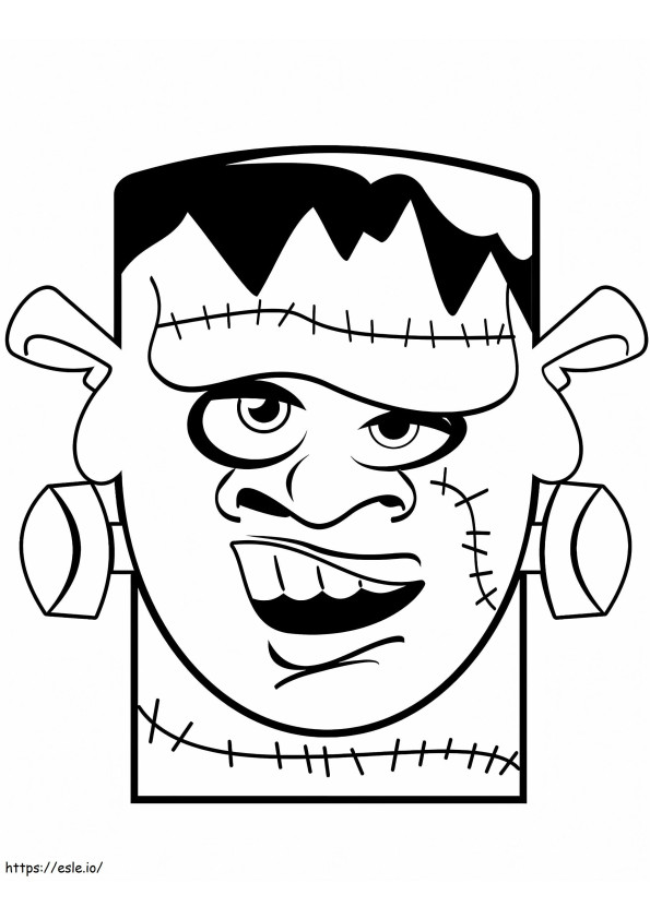 Kepala Frankenstein Gambar Mewarnai