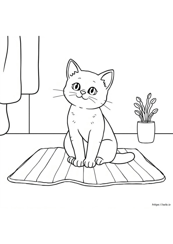 Gato Para Colorear Imprimible