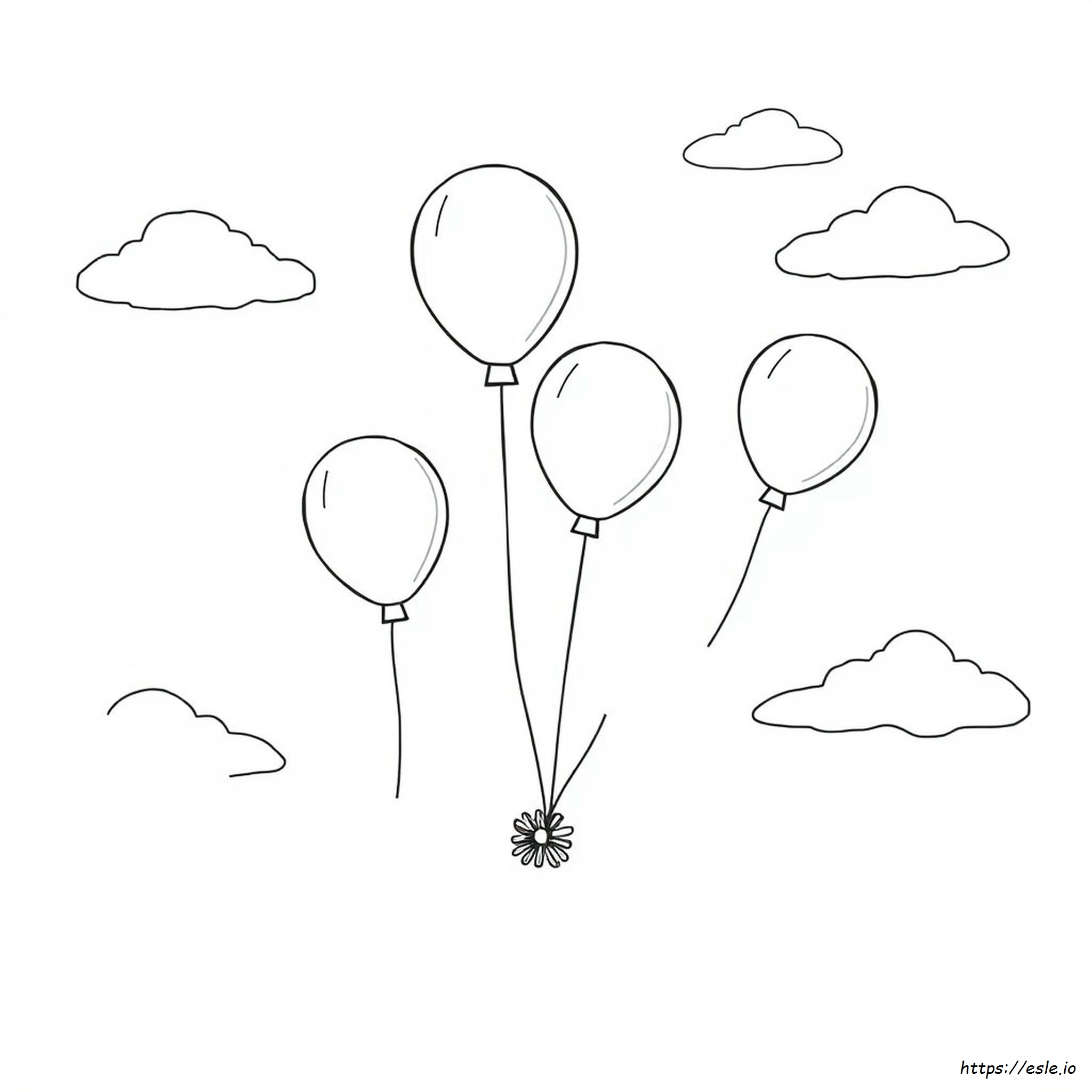 Clipart Balloon Coloring Pages