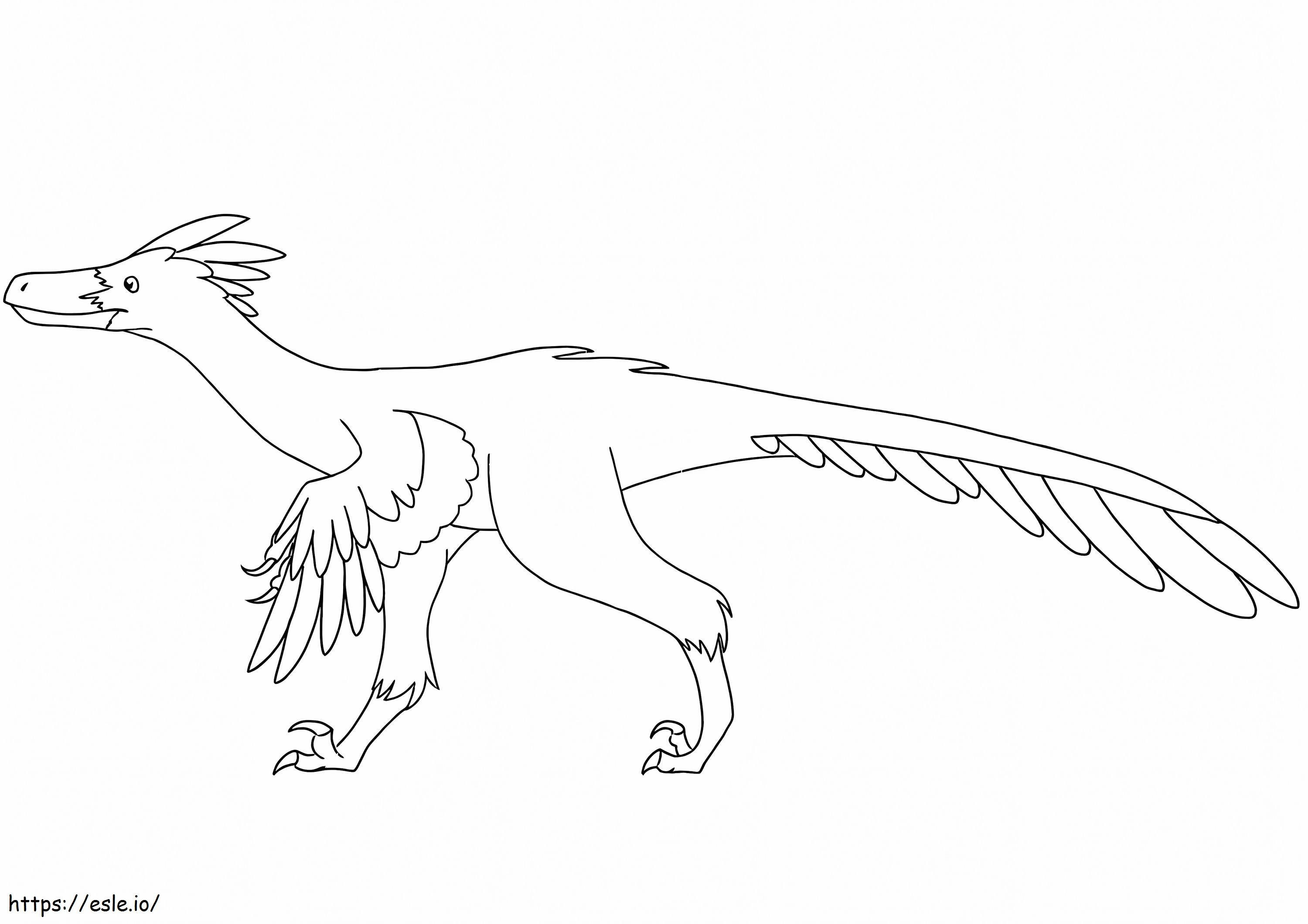 Coloriage Vélociraptor 1 à imprimer dessin