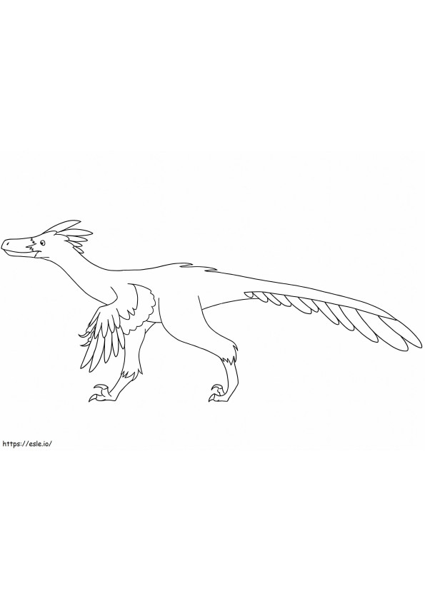 Velociraptor 1 de colorat