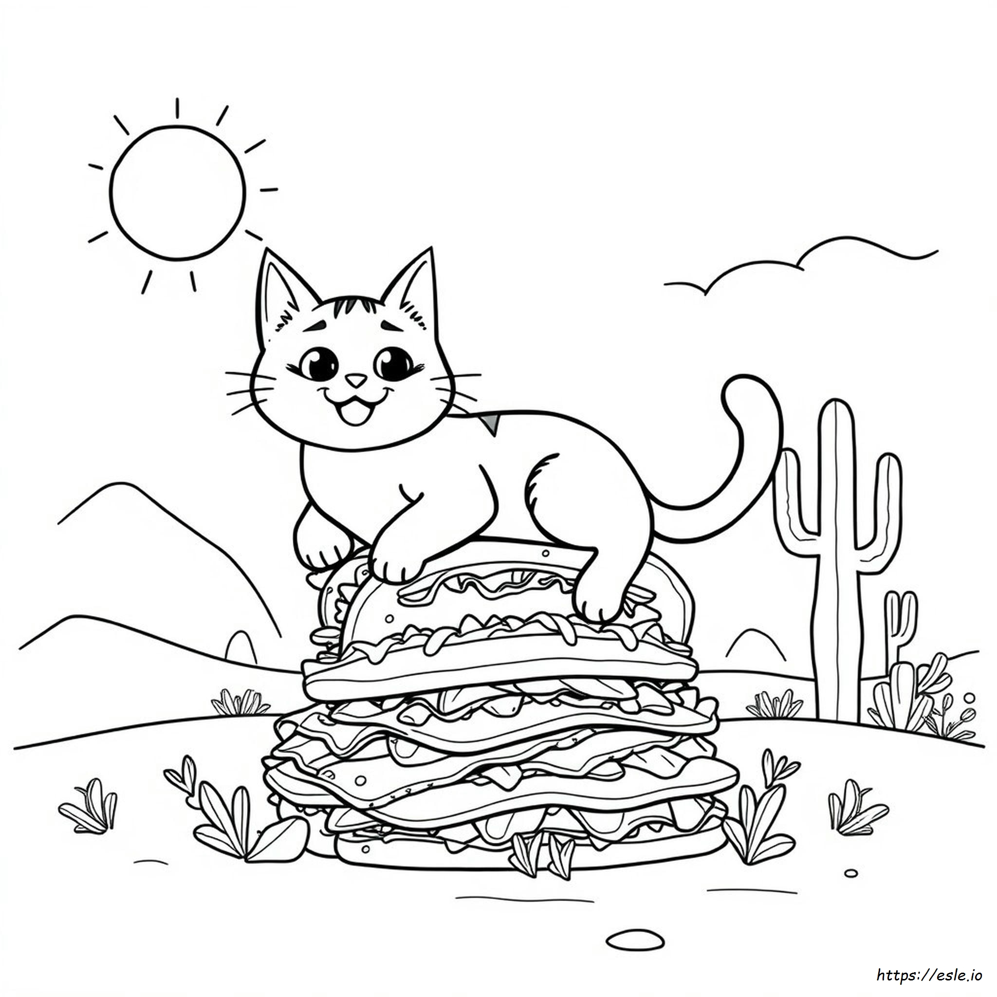 Taco Cat Coloring Pages