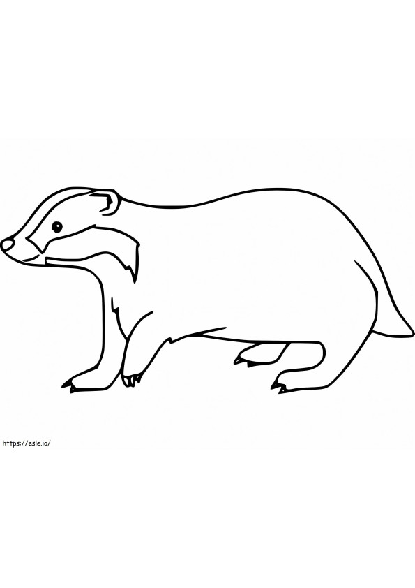 Happy Badger coloring page