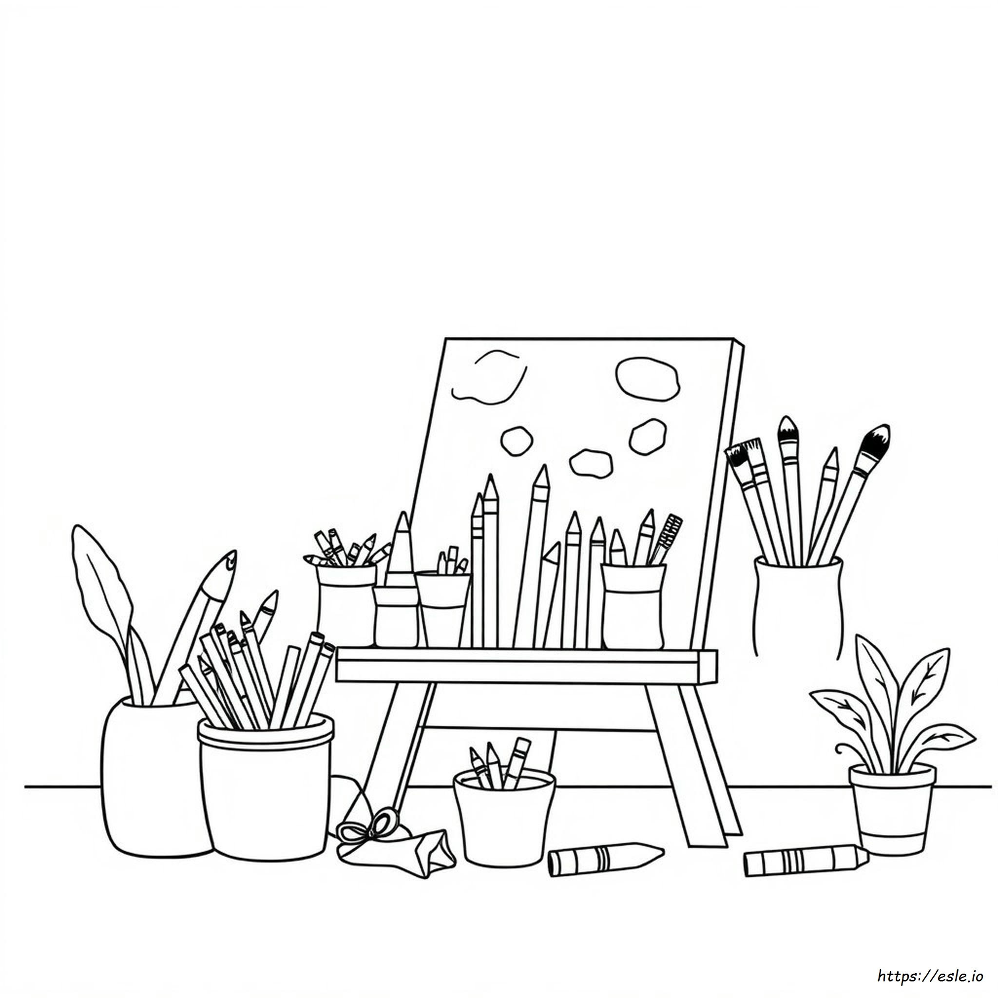 Art Supplies Coloring Pages