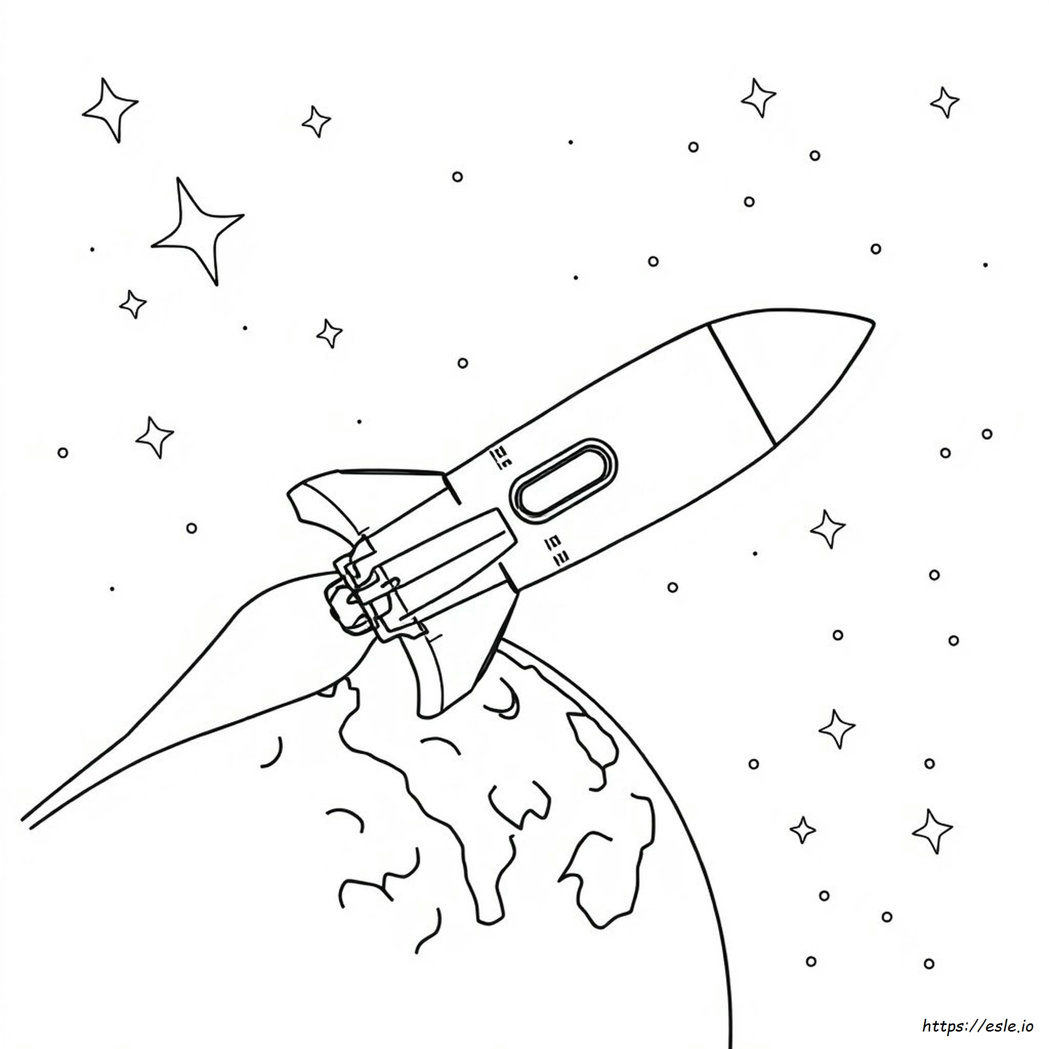 Spacex Starship Coloring Page