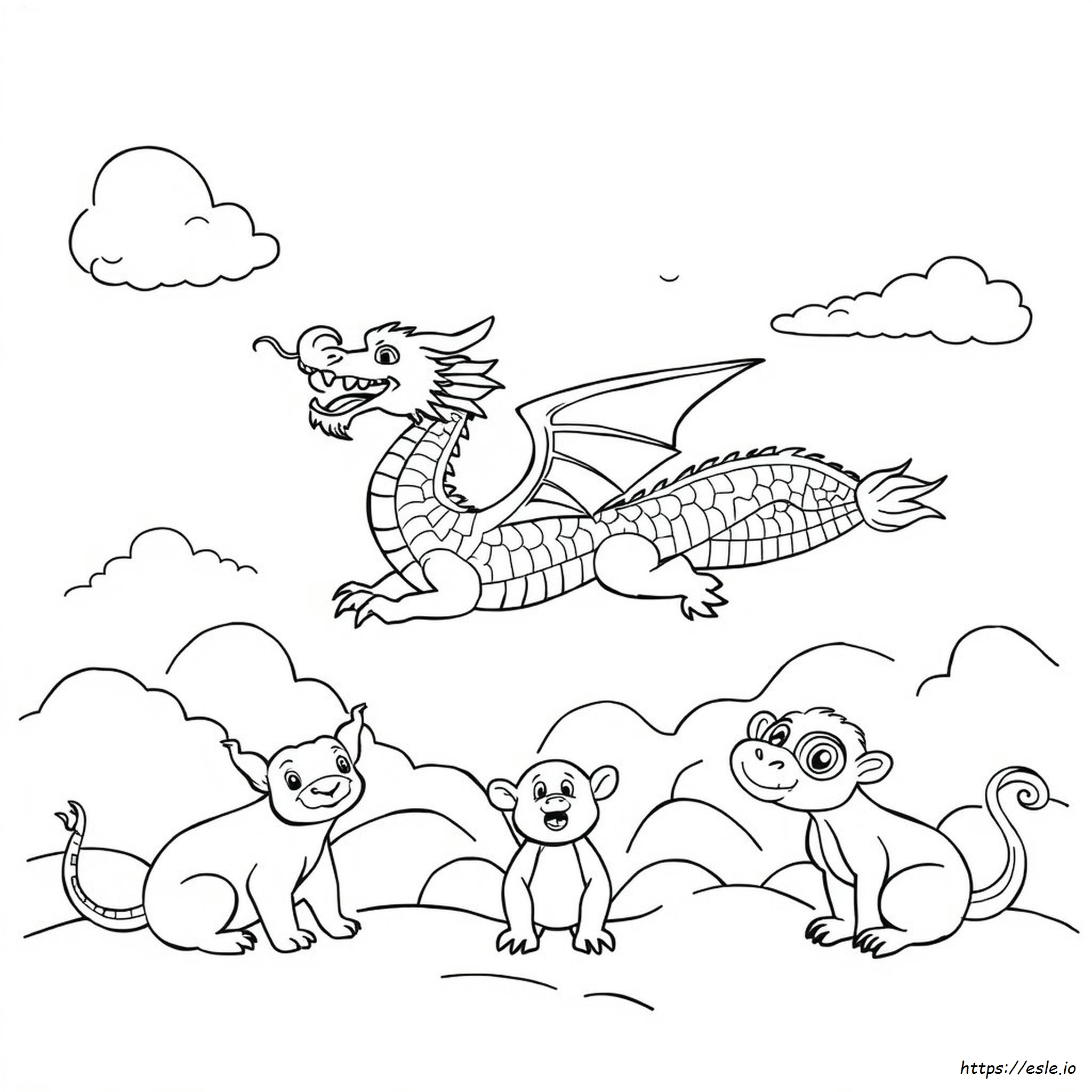 Chinese Zodiac Coloring Pages