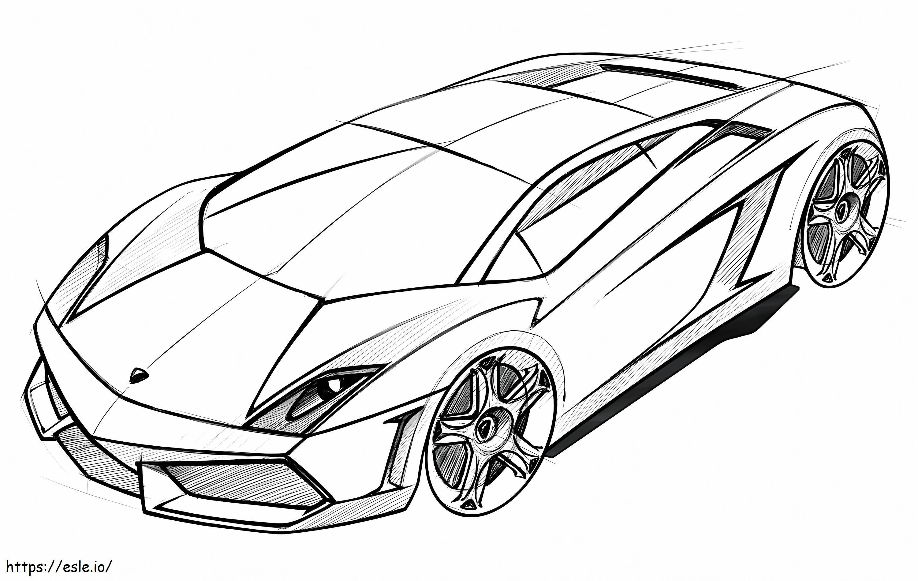 Coloriage Lamborghini 21 à imprimer dessin