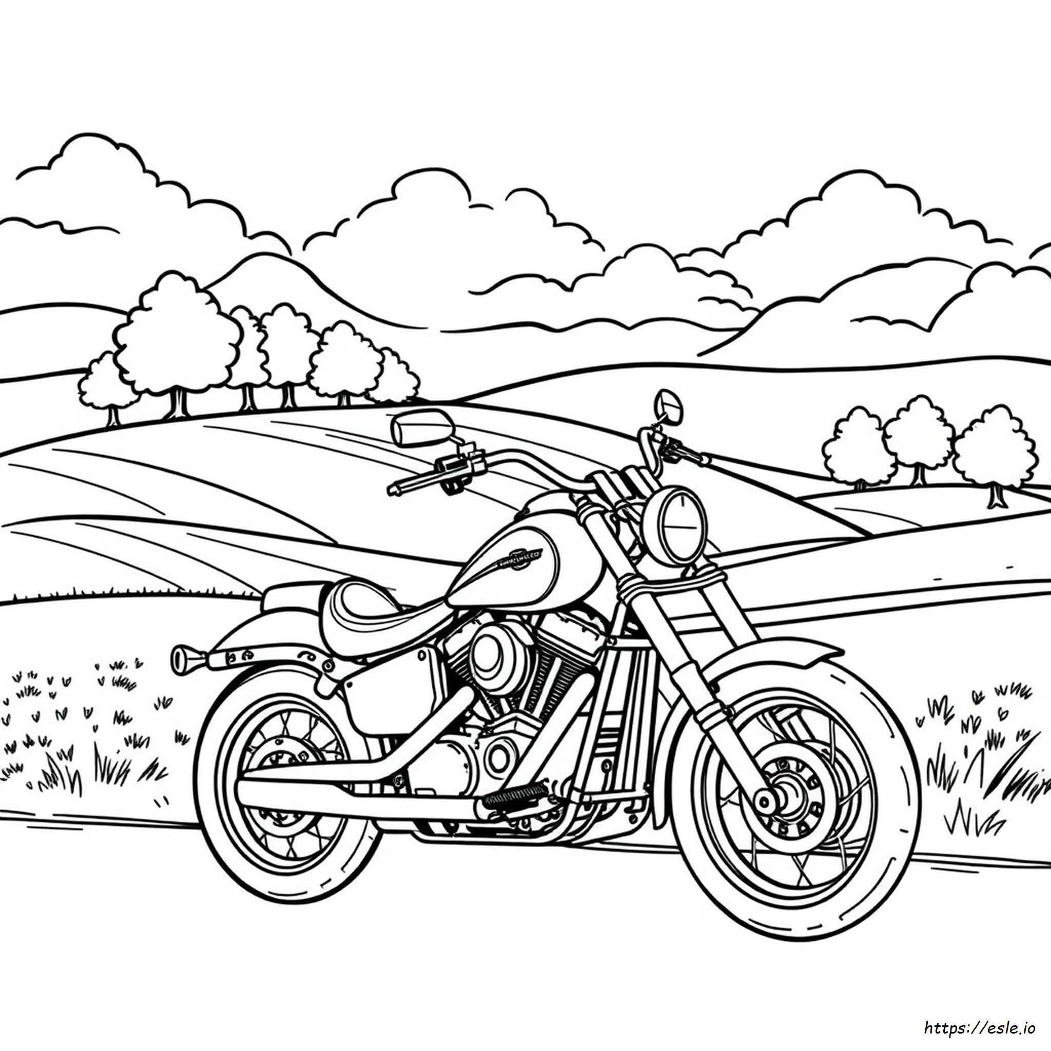 Harley Davidson Motorcycle Coloring Pages