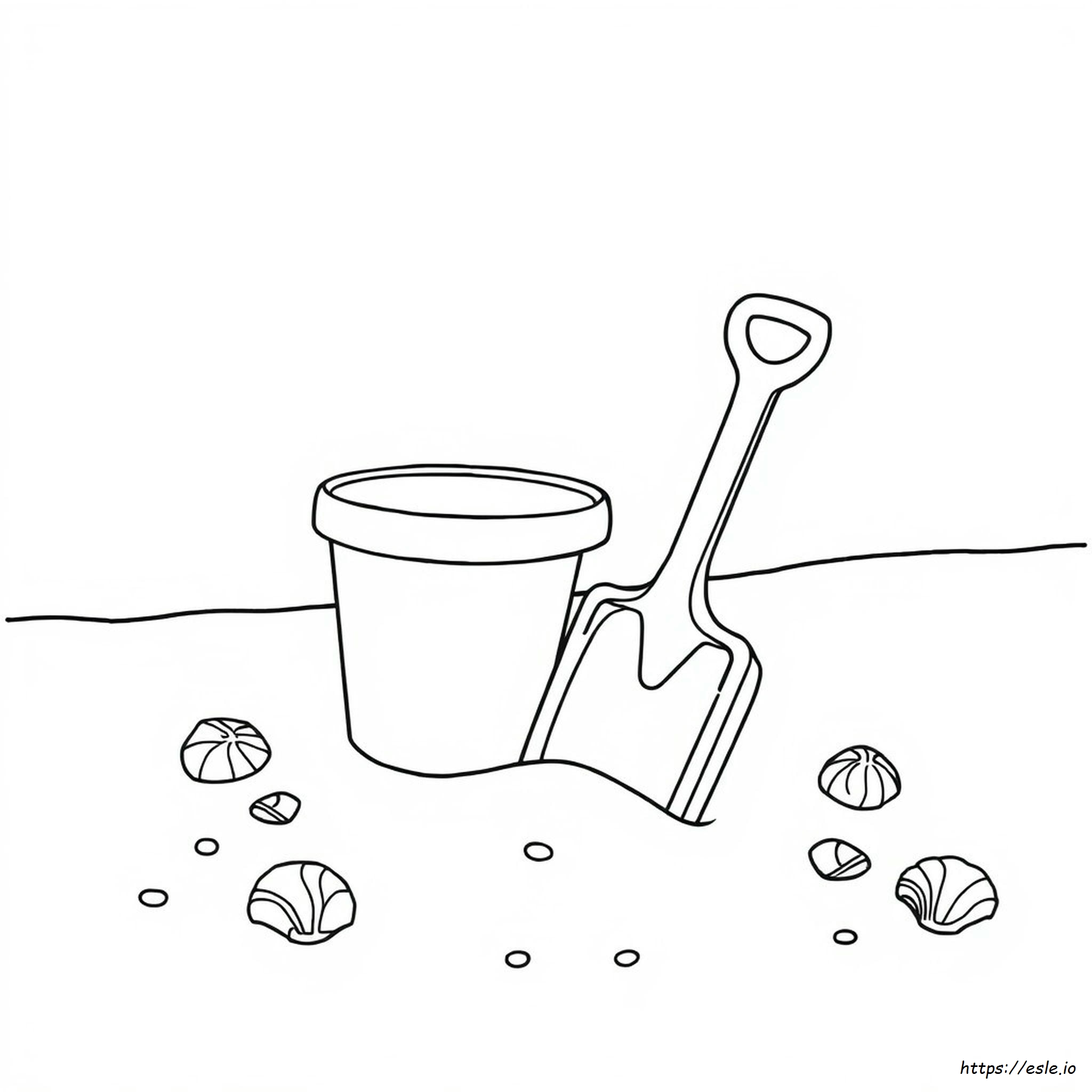 Beach Pail And Shovel Coloring Page