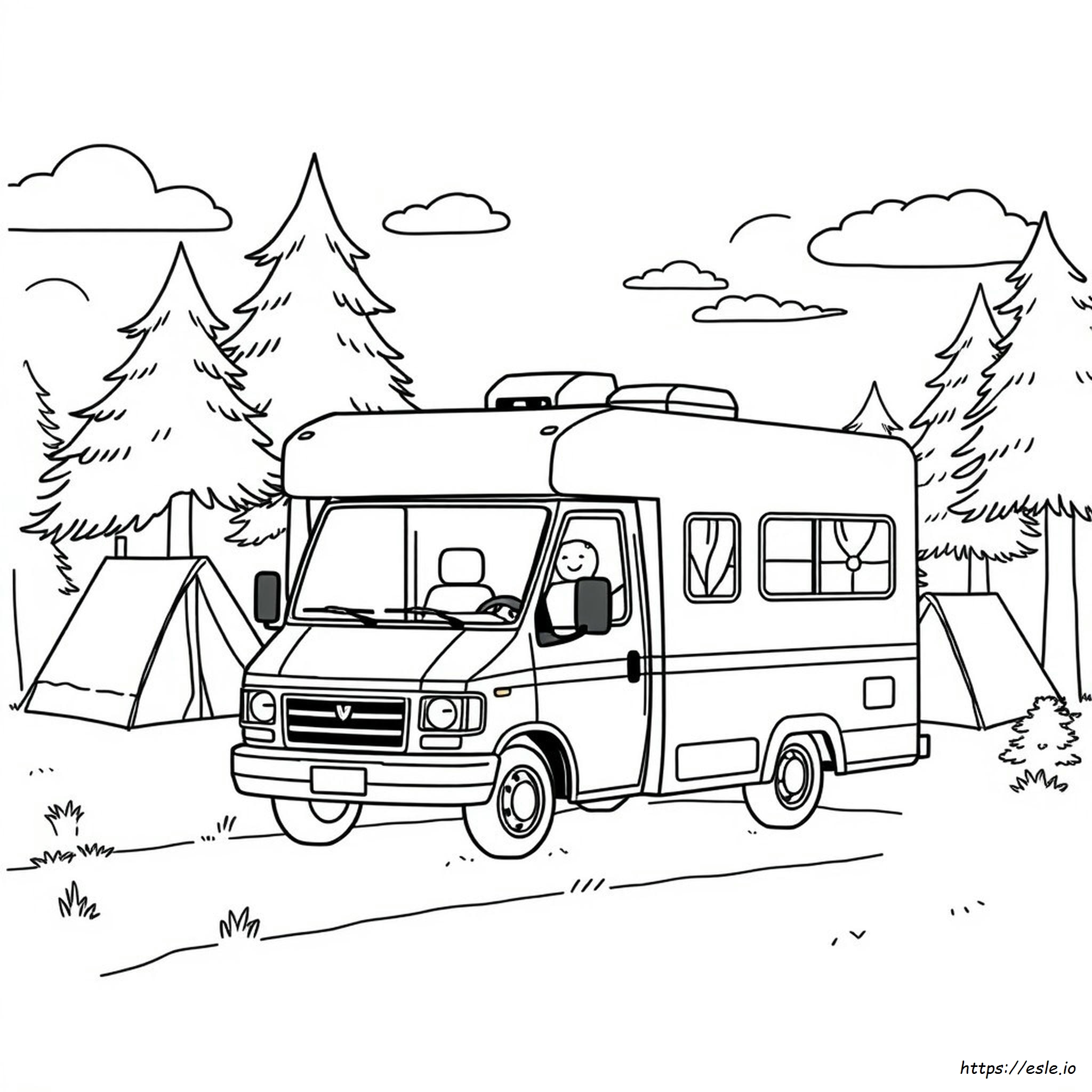 Rv Camping Coloring Pages