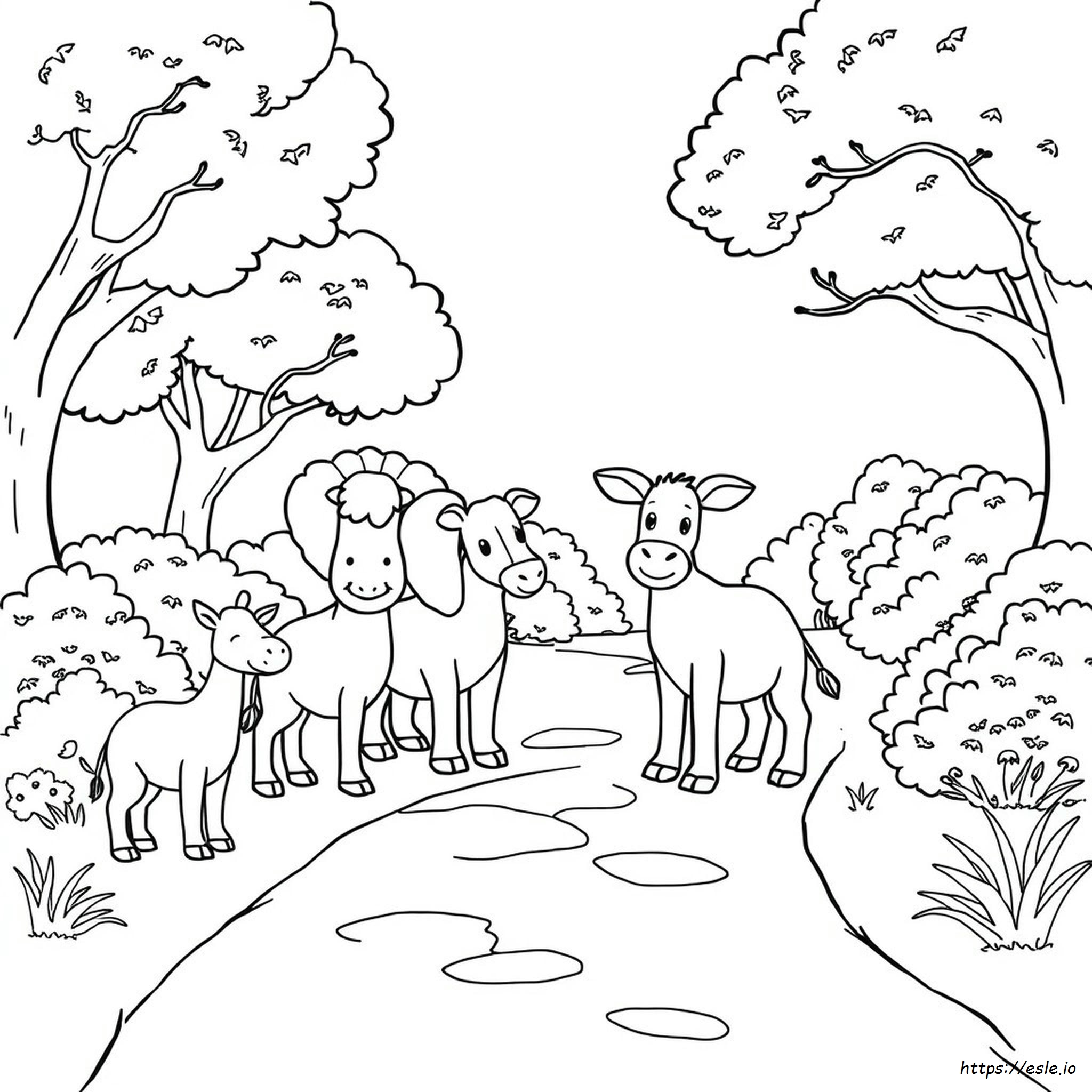 Coloriages Zoo Faciles