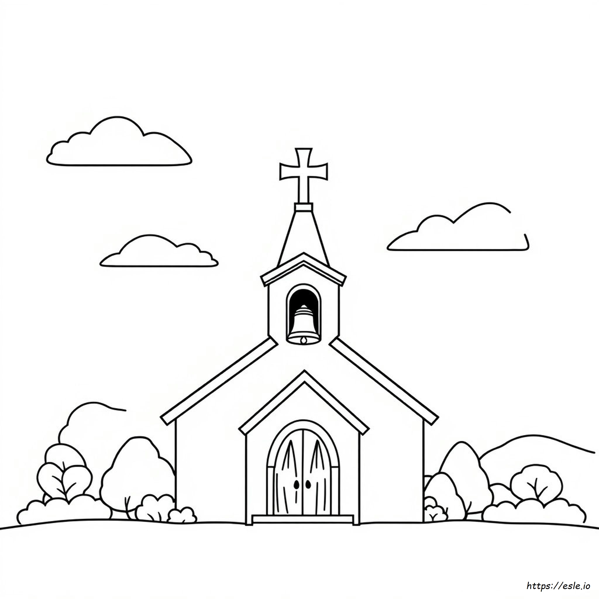 Disegni Da Colorare Di Chiese Gratuiti
