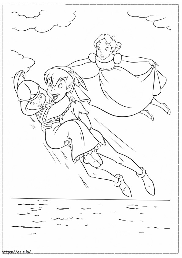 Funny Peter Pan coloring page