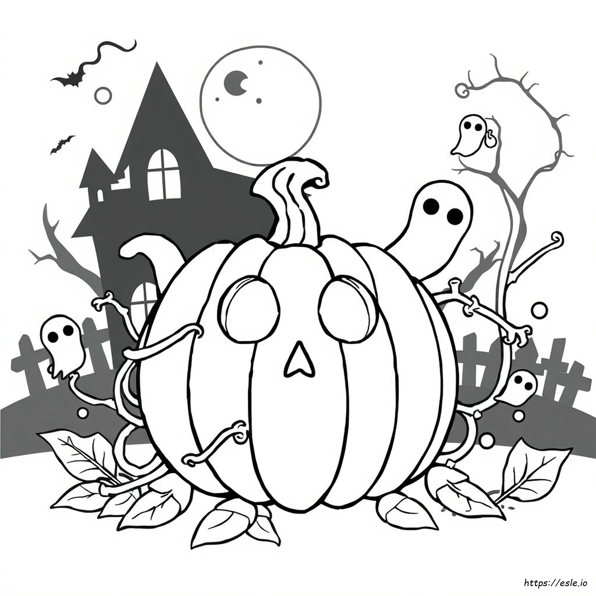 Halaman Mewarnai Halloween Gratis Dapat Dicetak Berdasarkan Angka