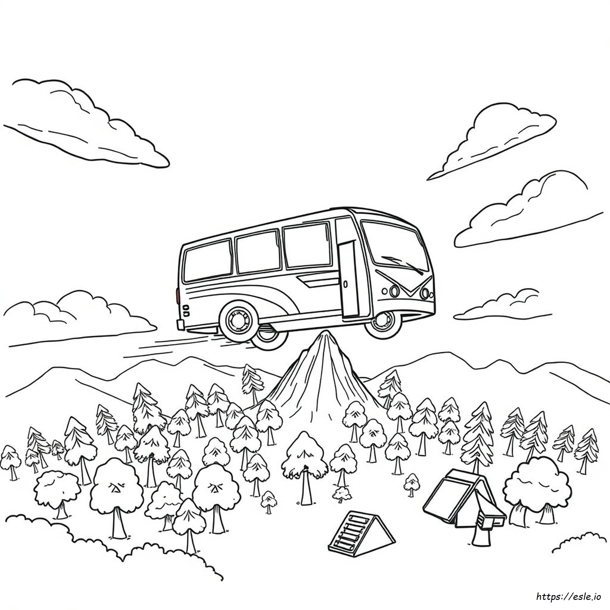 Fortnite Battle Bus Coloring Page
