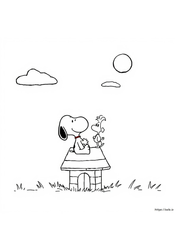 Snoopy En Woodstock Kleurplaten