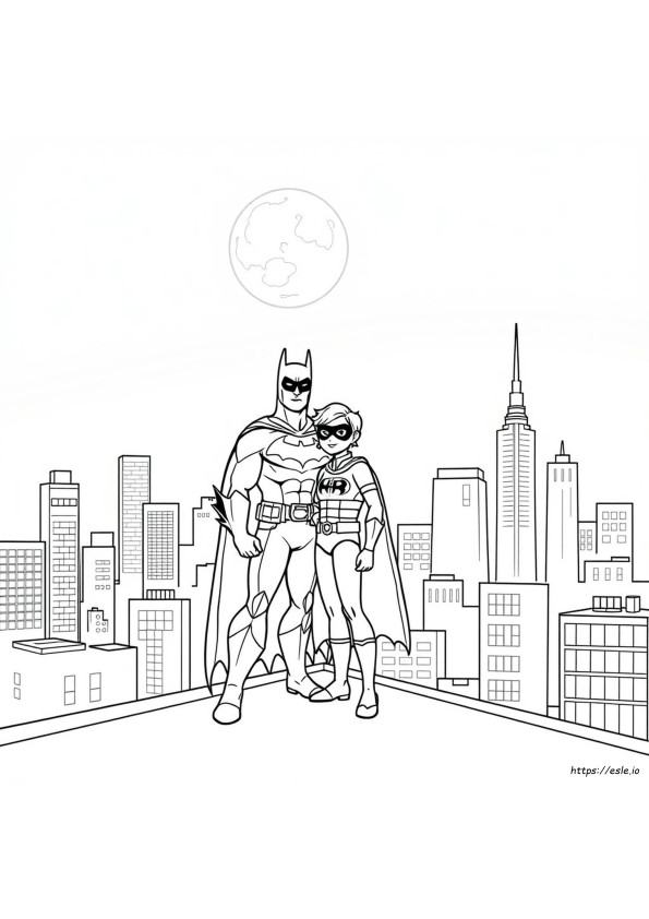 Coloriages À Imprimer Batman Et Robin