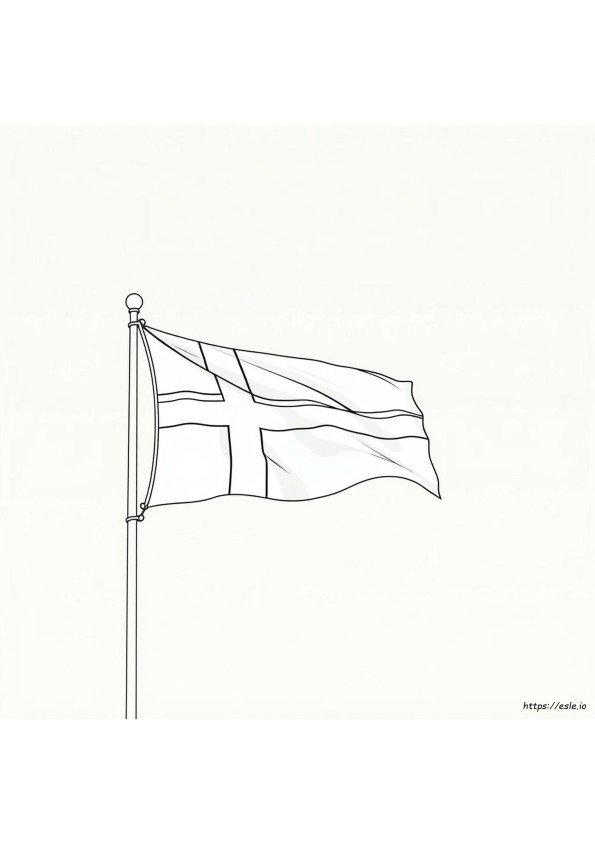 Flag Of Iceland Coloring Page