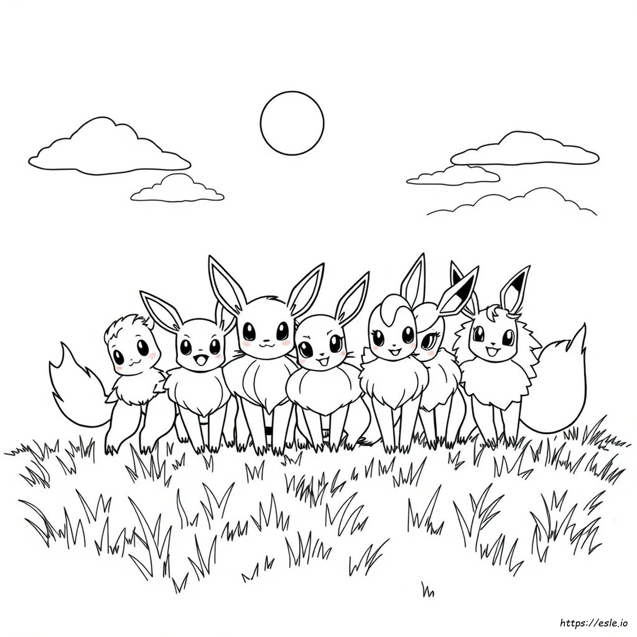 Pokemon Kleurplaten Van Eevee Evoluties kleurplaat