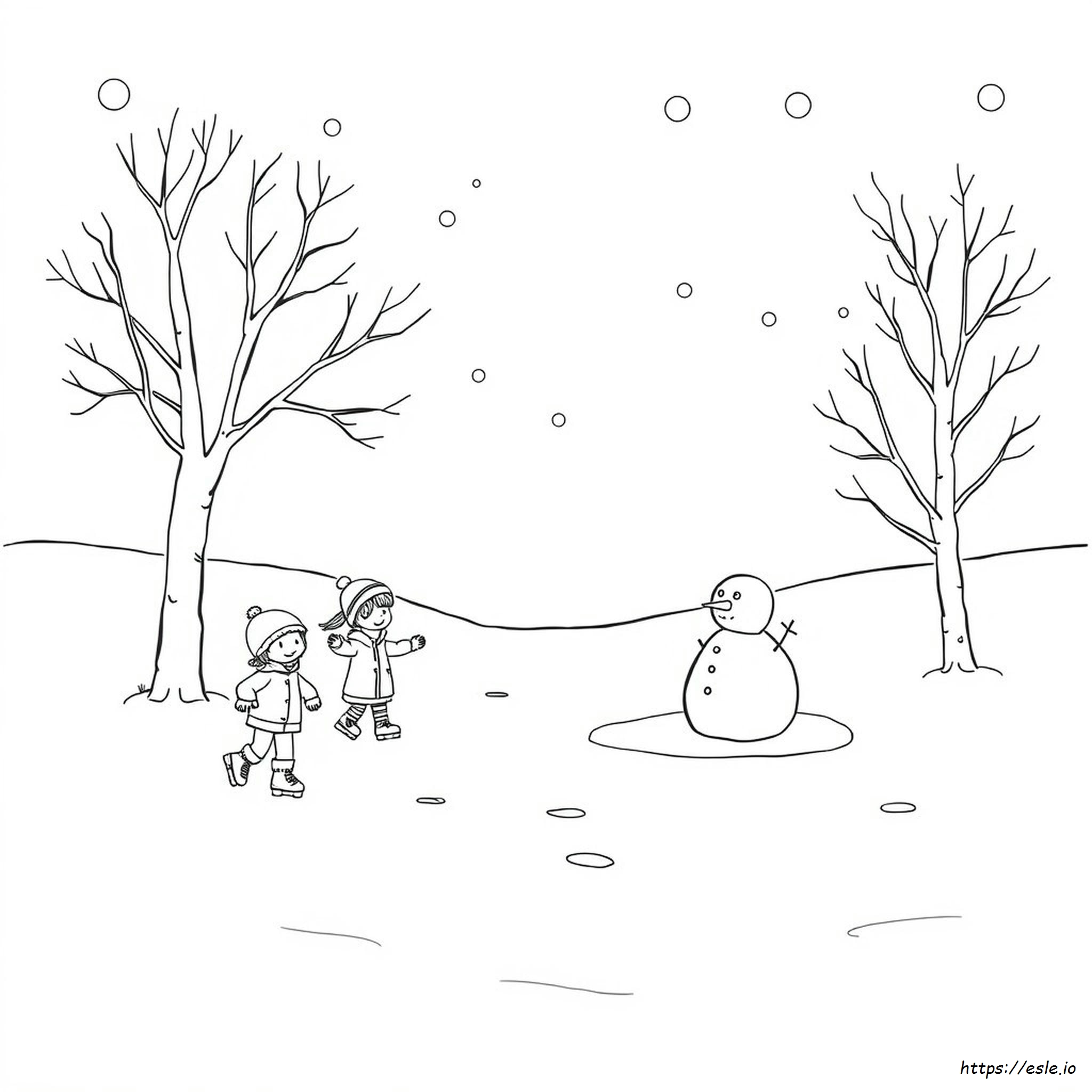 Disegni Da Colorare Invernali Per Bambini