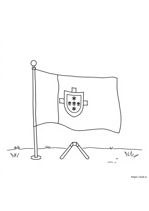 Flag Of Portugal Coloring Page