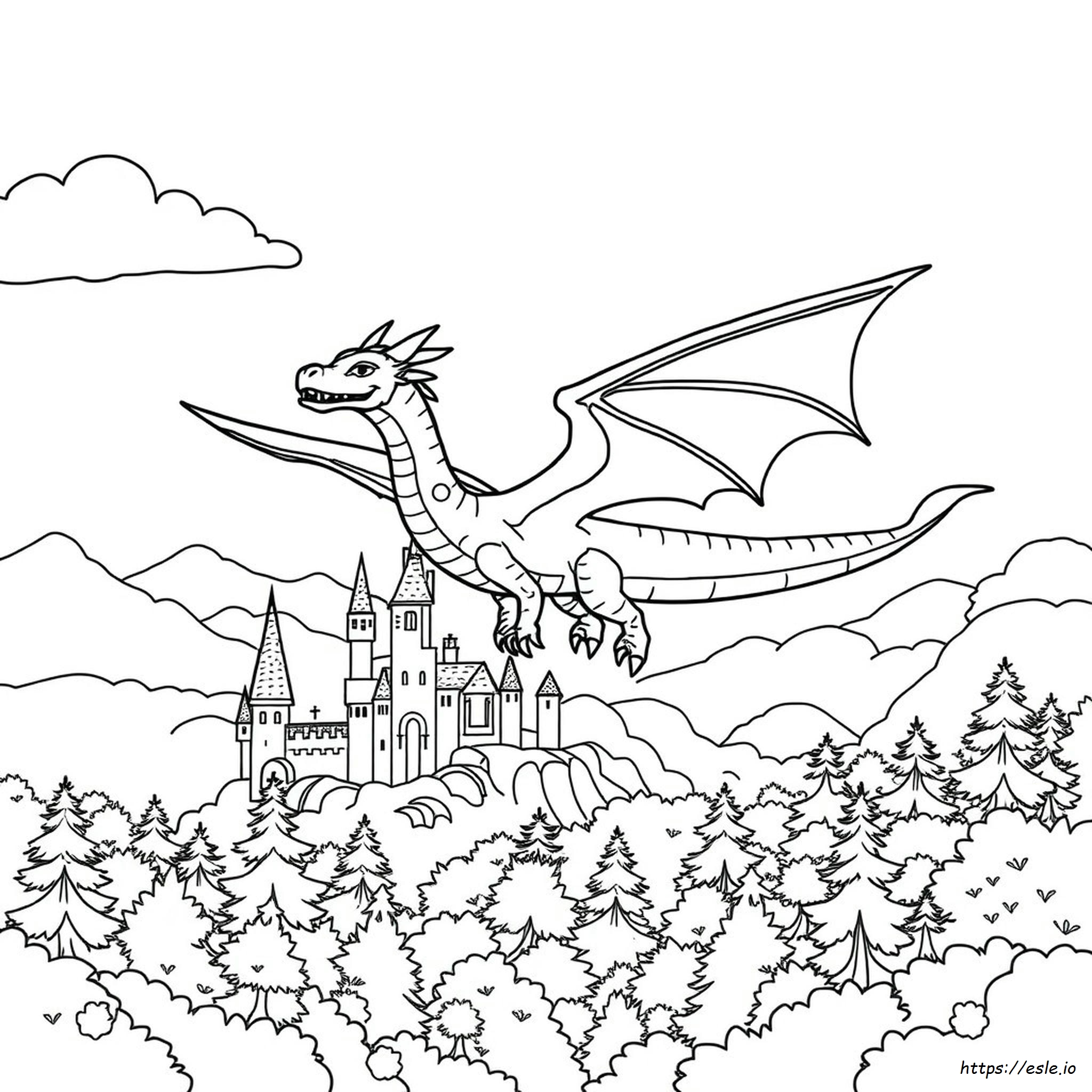 Dragon Color By Number Coloring Pages
