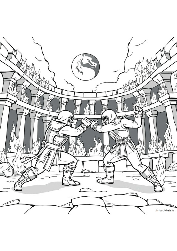 Pagini De Colorat Mortal Kombat 1