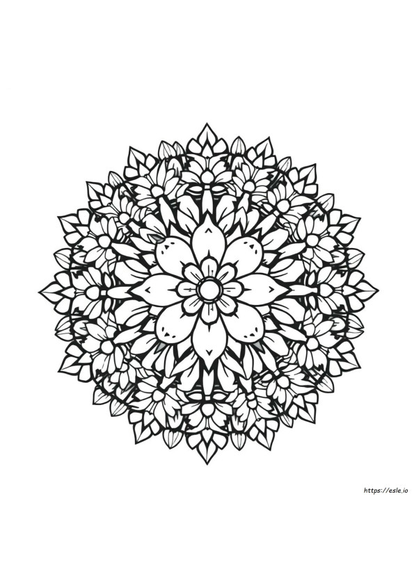 Mandala Floral Para Colorir