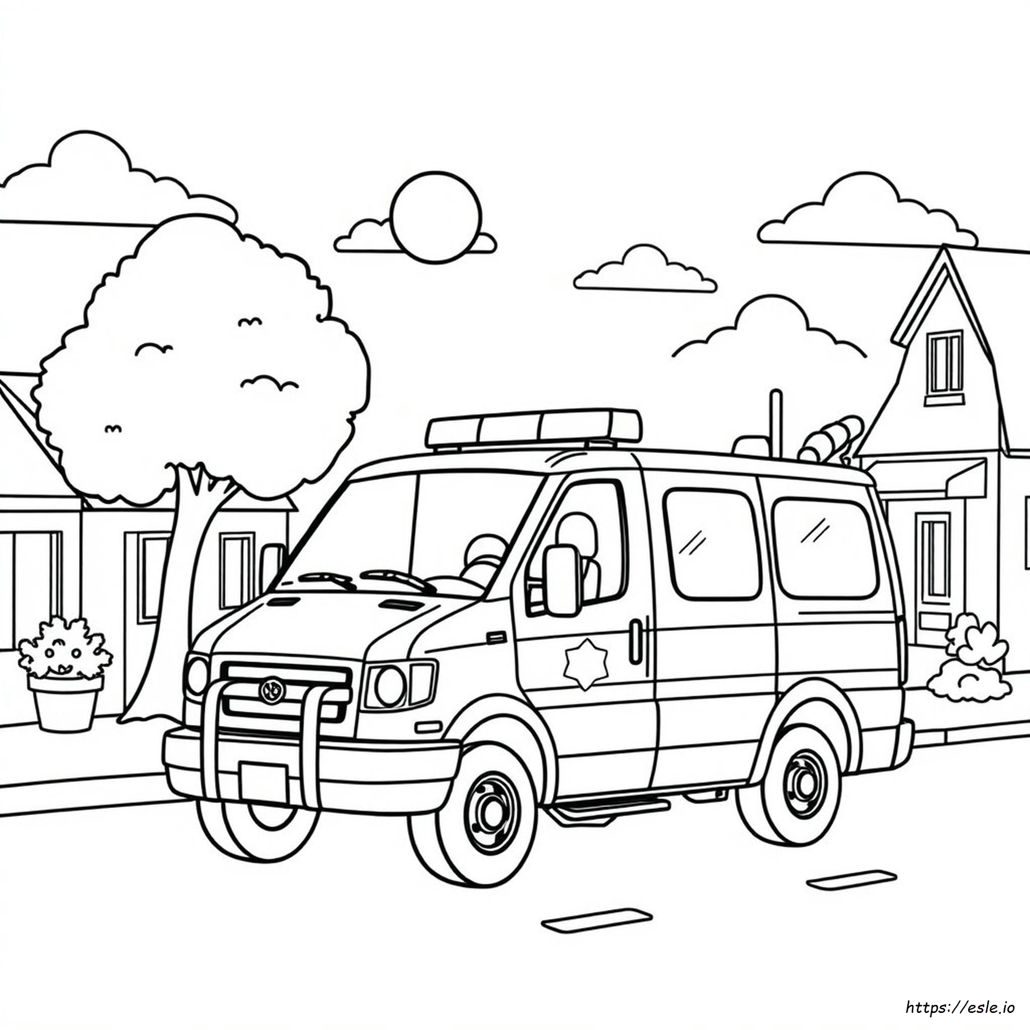 Camion Della Polizia Da Colorare E Stampare