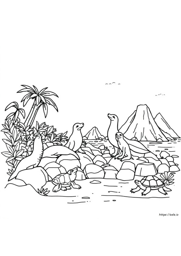 Galapagos Islands Coloring Pages