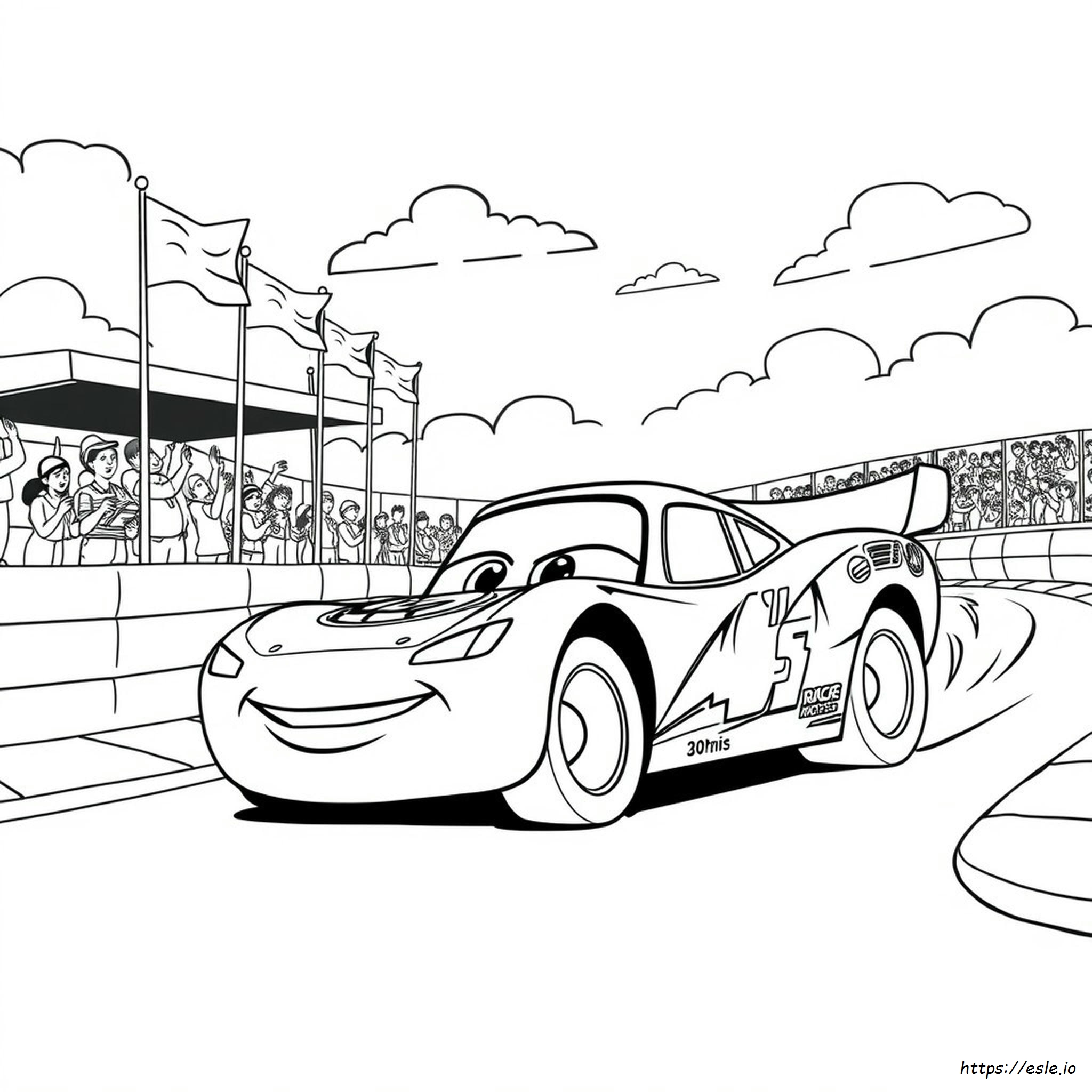 Coloring Easy Lightning Mcqueen Drawing