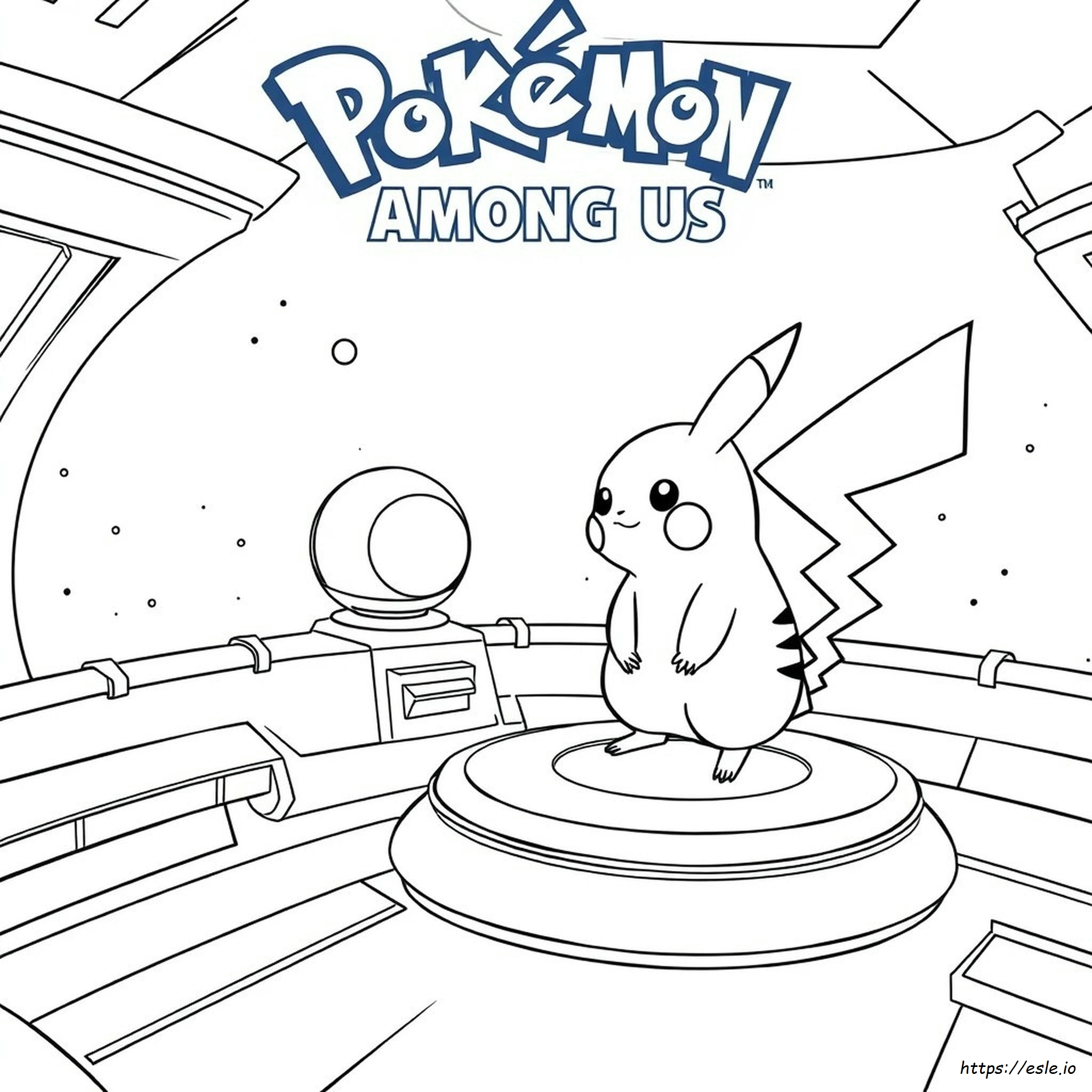 Pokemon Among Us Coloring Pages