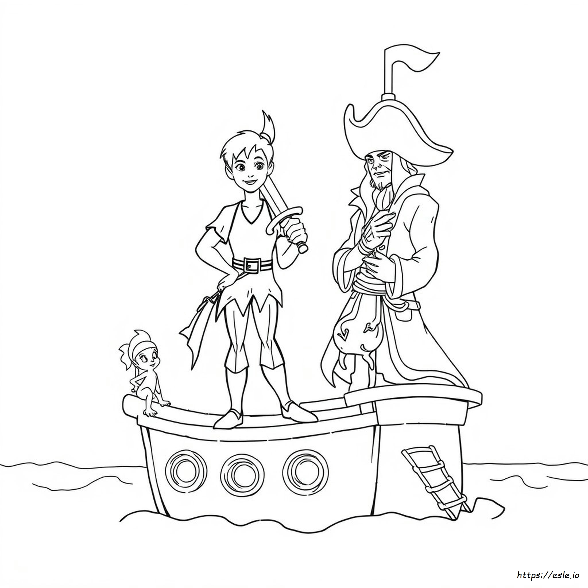 Peter Pan And Captain Hook Coloring Pages