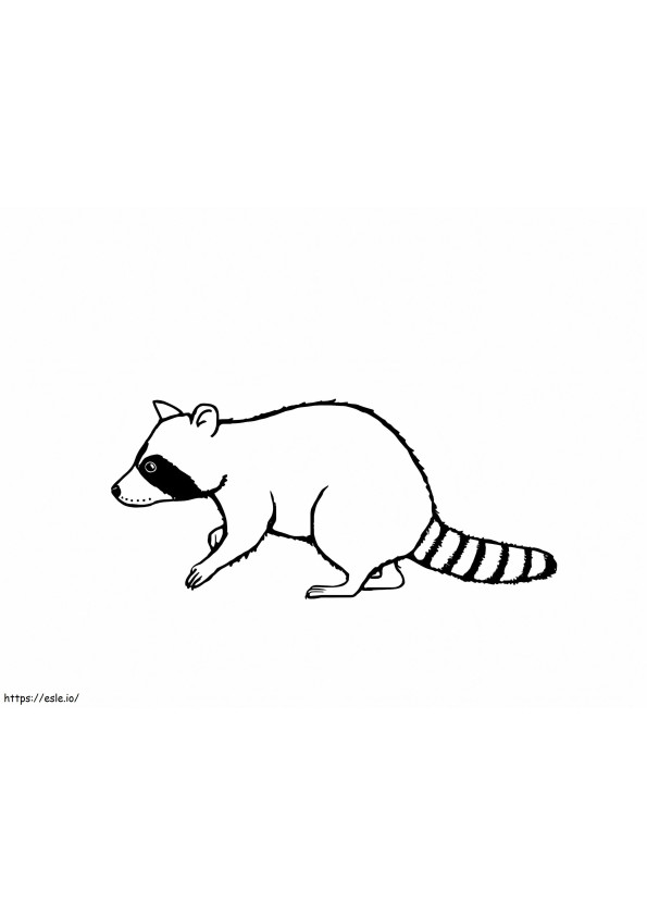 Awesome Raccoon coloring page