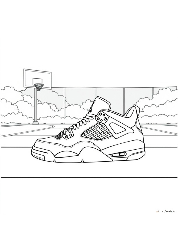 Jordan Retro 4 Színező Oldalak