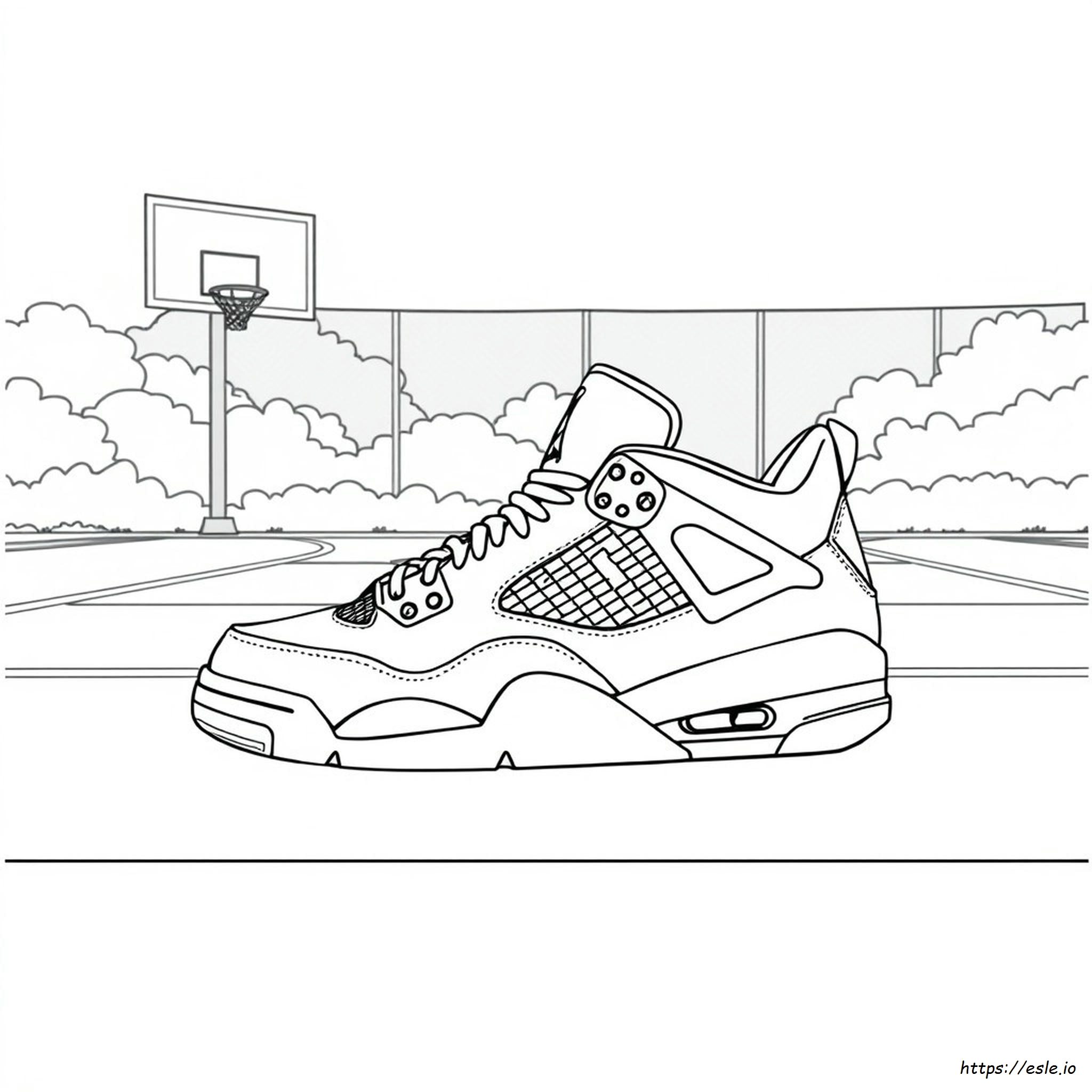 Jordan Retro 4 Coloring Pages