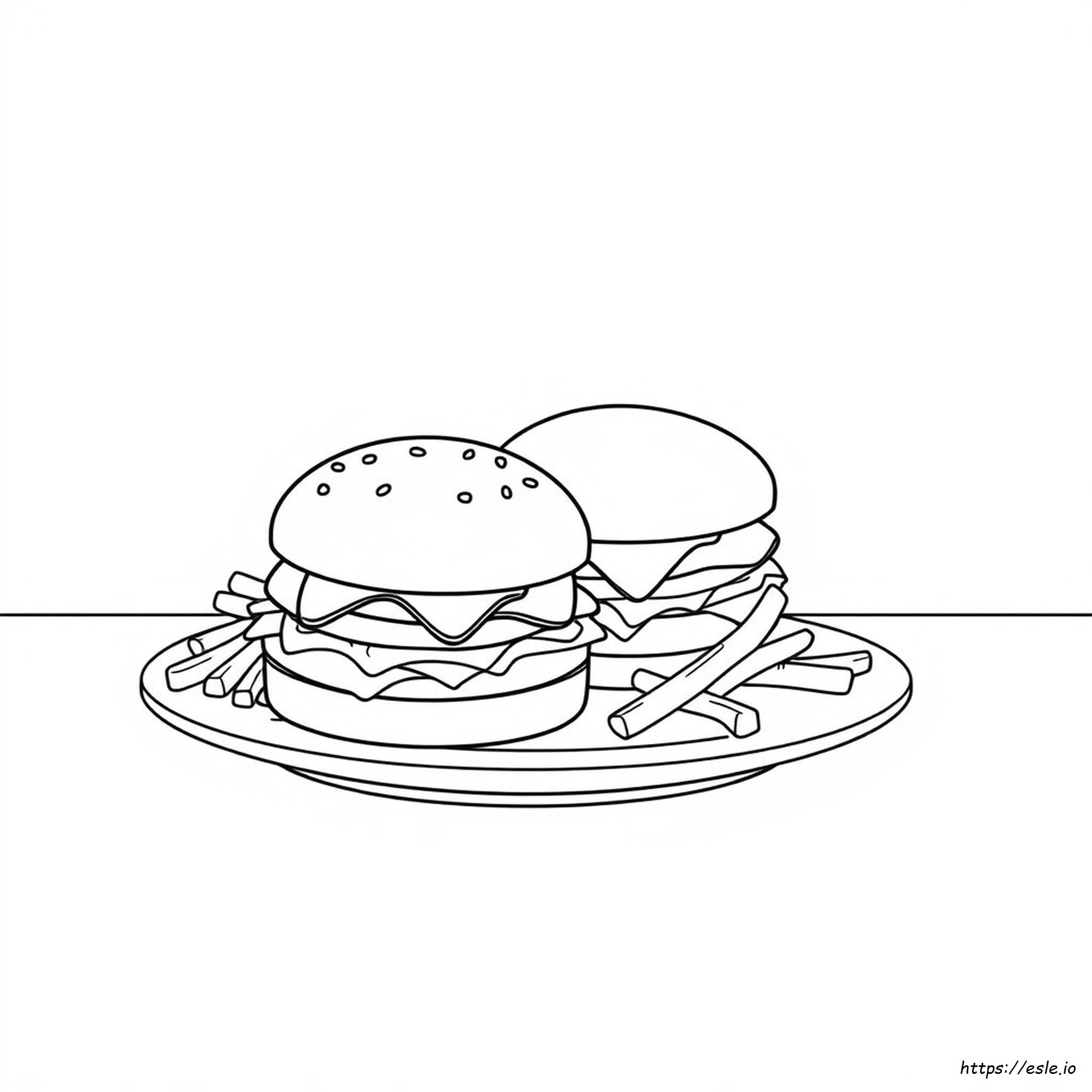 Colouring Pages Of Burger