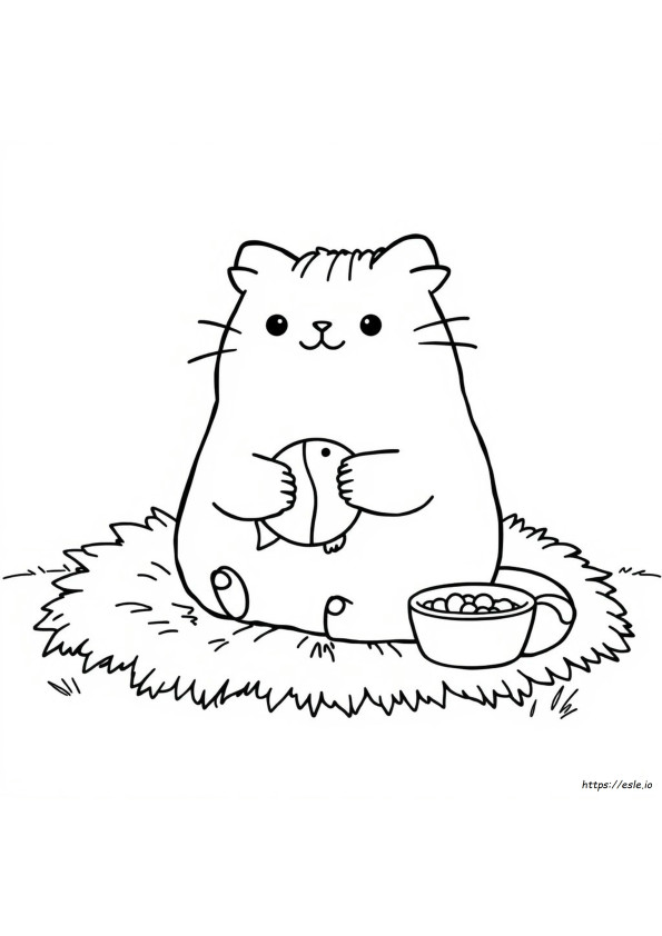 Lucu Pusheen Gambar Mewarnai