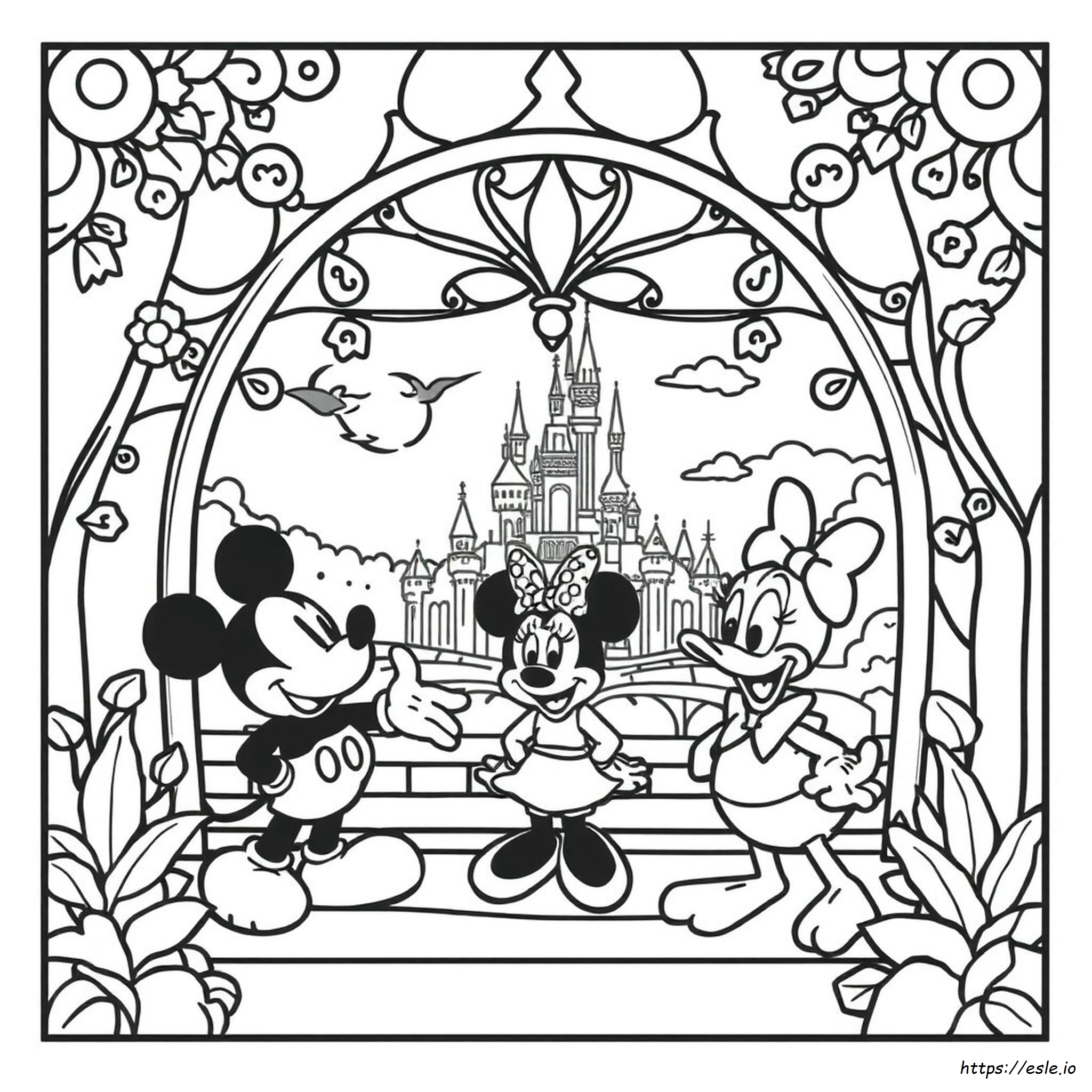 Printbare Disney Glas In Lood Kleurplaten kleurplaat