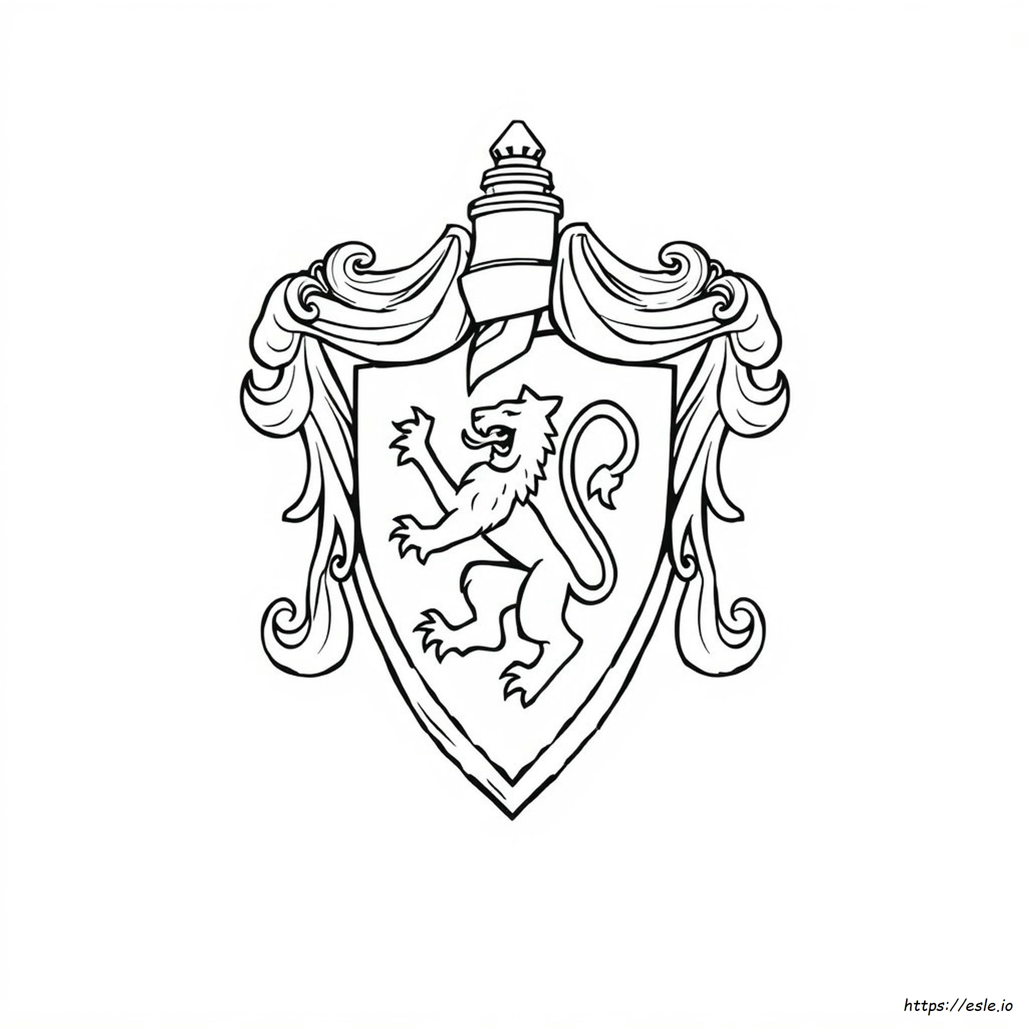 Gryffindor Crest Coloring Page