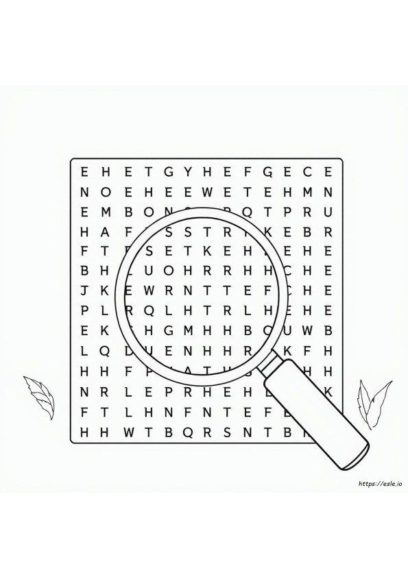 Hard Word Search Coloring Pages