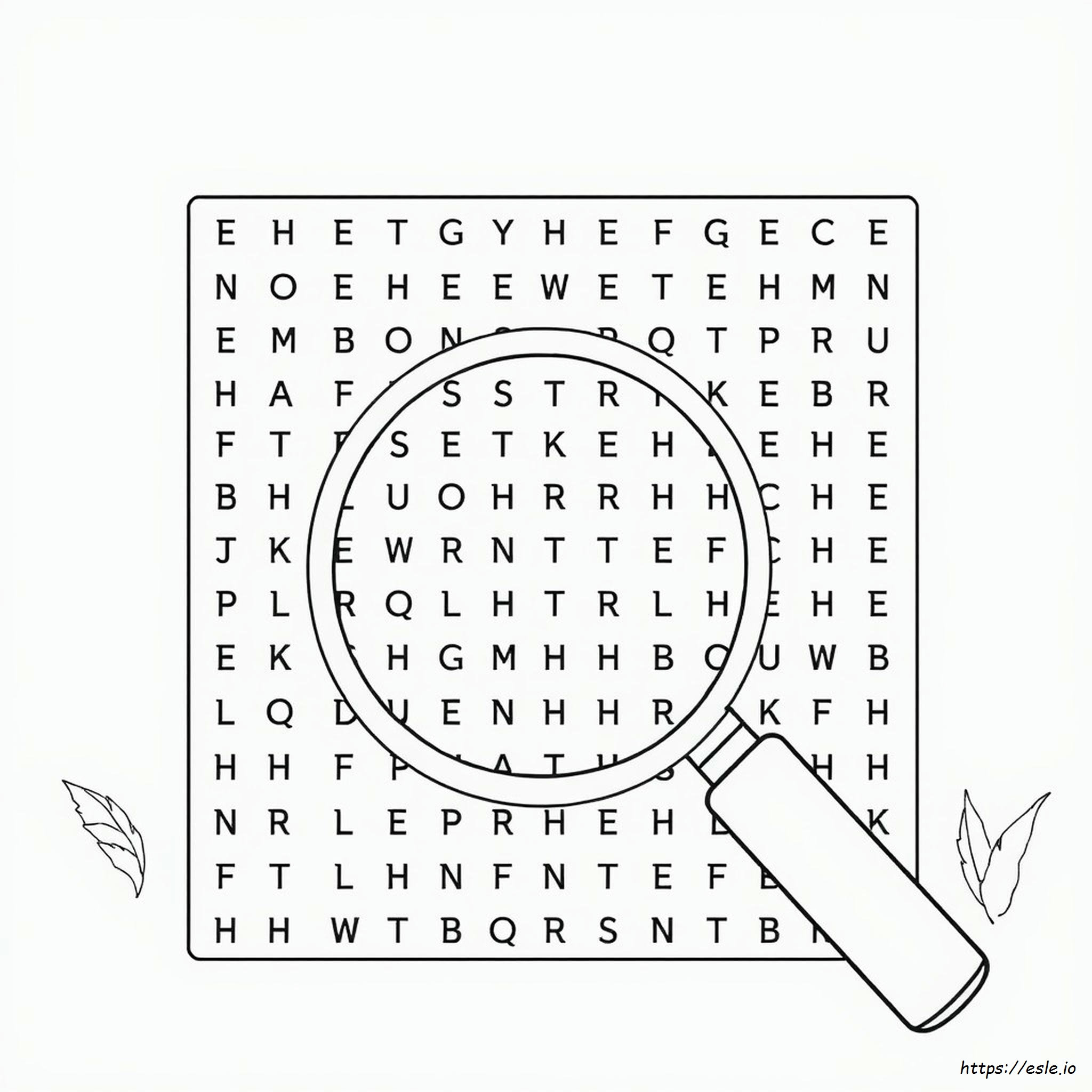 Hard Word Search Coloring Pages