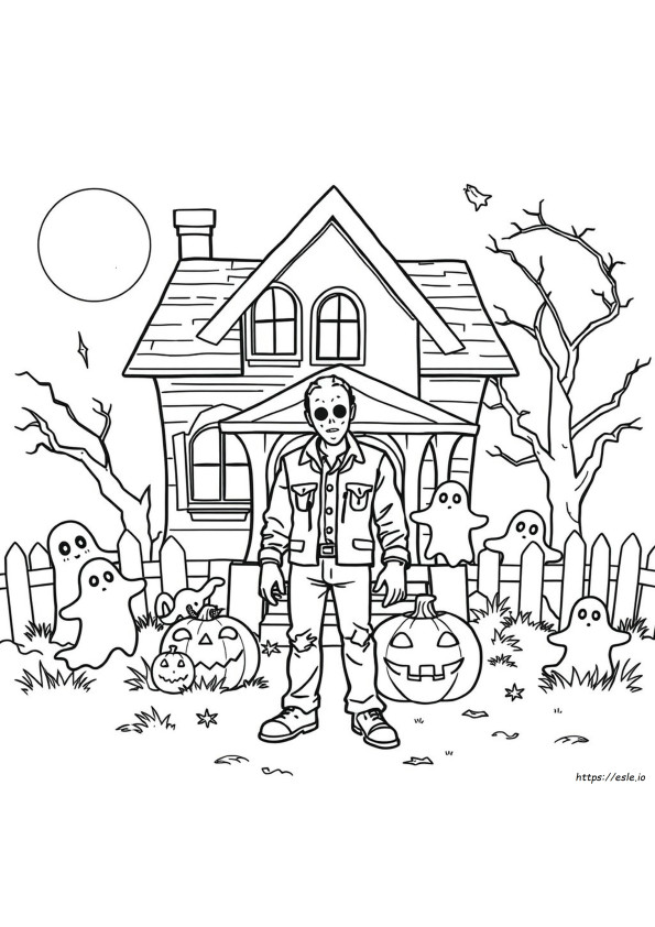 Kolorowanki Jason Halloween